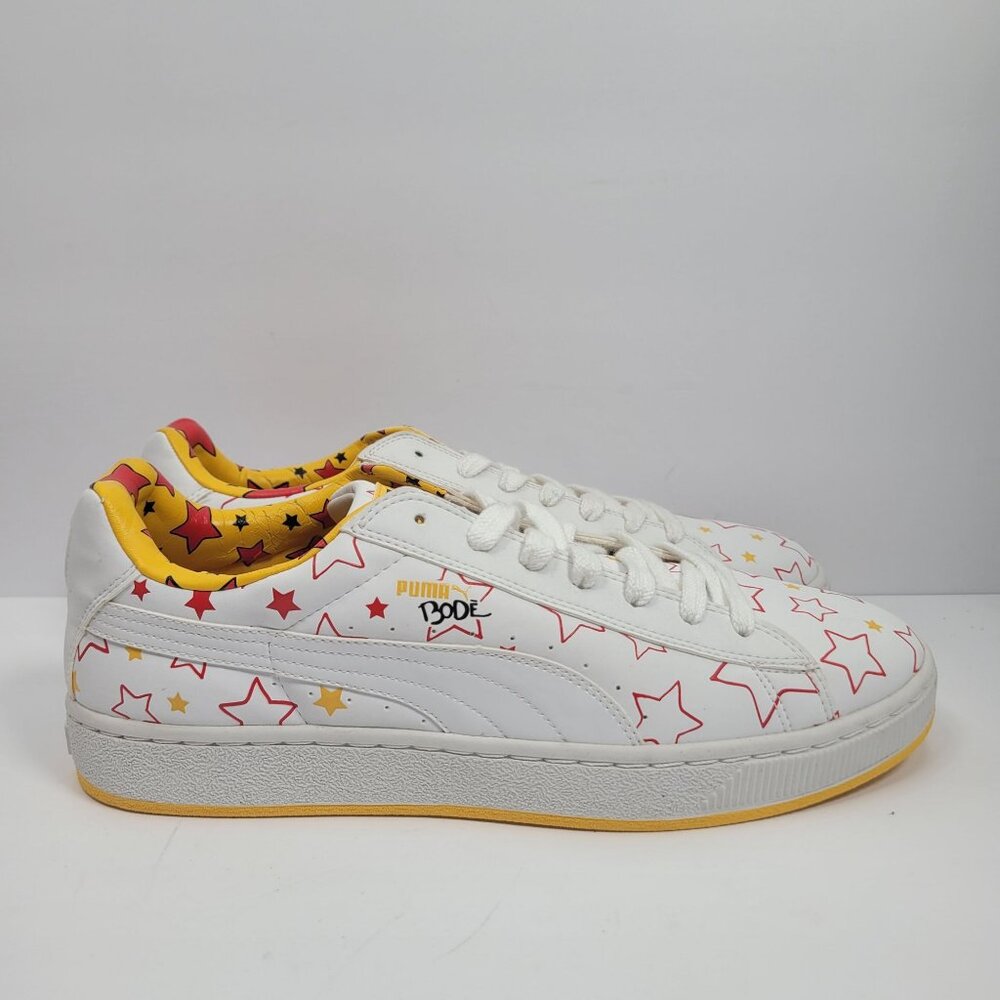 Puma x Vaughn Bode Basket II Men's White Red Yellow Star Sneakers US Size 12